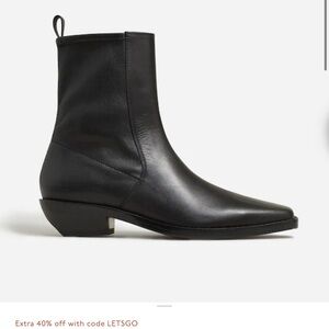Madewell Black Leather Ankle Boots - size 8.5 New w/out box -$85